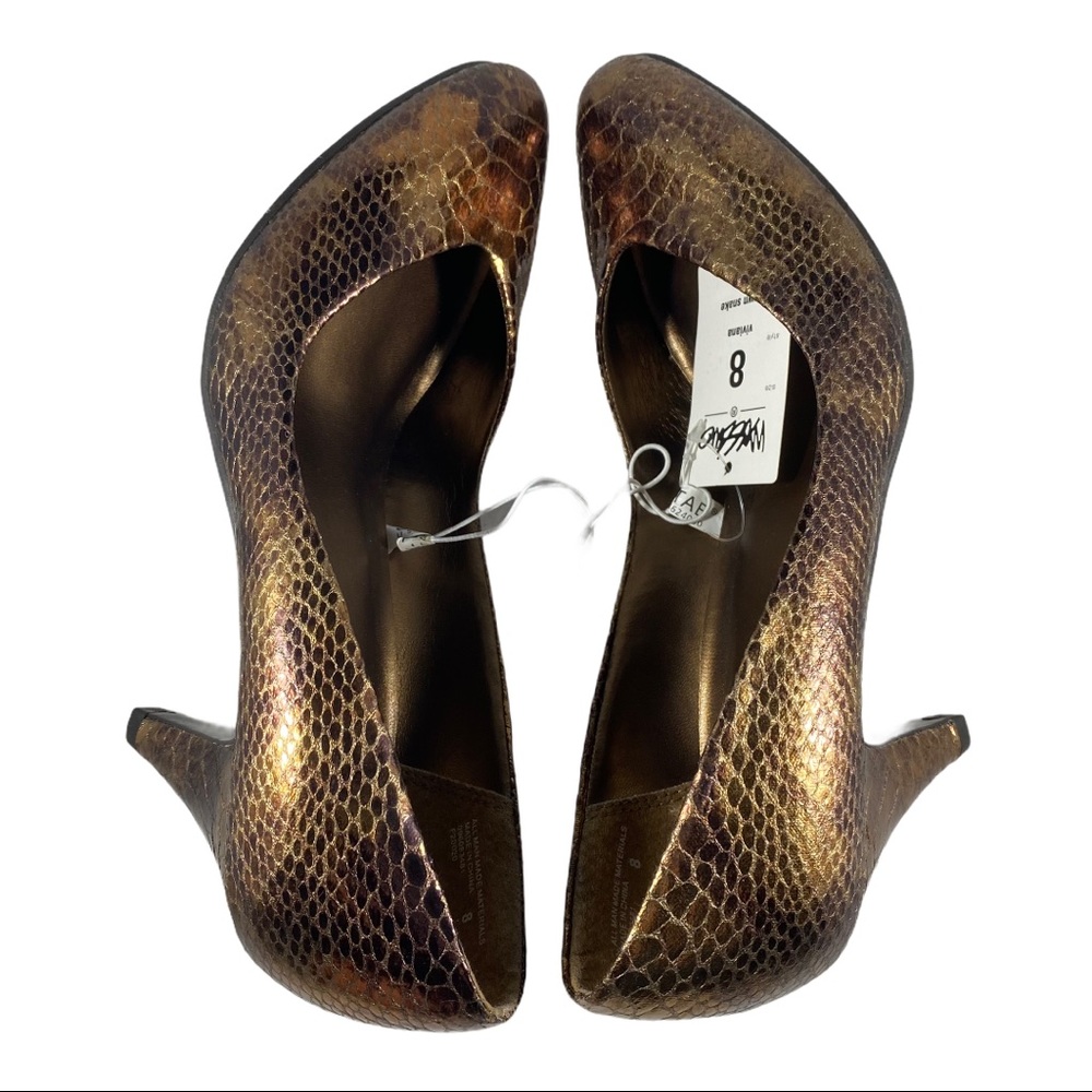 New NIB Mossimo bronze metallic heels pumps sz 8